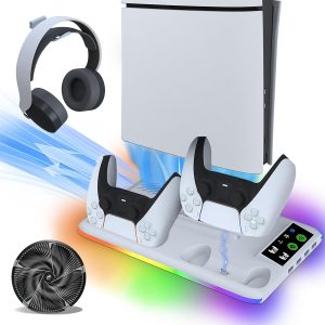 PS5 Slim Cooling Fan with USB Ports